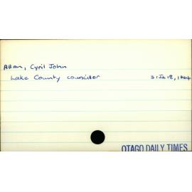 Allan, Cyril John 