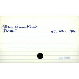 Allan, Gavin Black