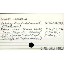 Debates and debating