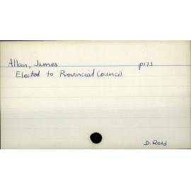 Allan, James
