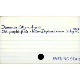 Dunedin City - Aged