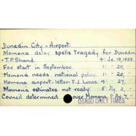 Dunedin City - Airport