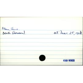 Allan, Jane