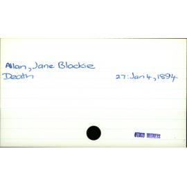 Allan, Jane Blackie 