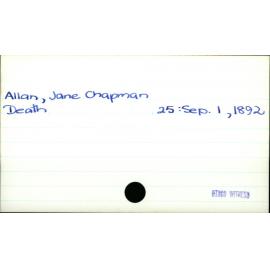Allan, Jane Chapman 