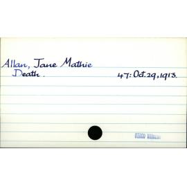 Allan, Jane Mathie 