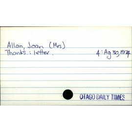 Allan, Joan (Mrs)