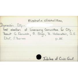 Dunedin City - Alcohol & alcoholism