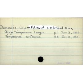 Dunedin City - Alcohol & alcoholism