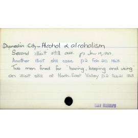 Dunedin City - Alcohol & alcoholism