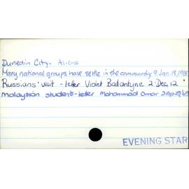 Dunedin City - Aliens