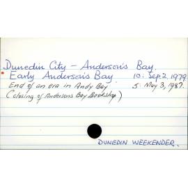 Dunedin City - Anderson' s Bay