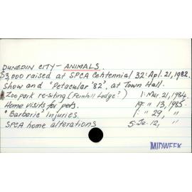 Dunedin City - Animals
