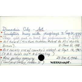 Dunedin City - Art