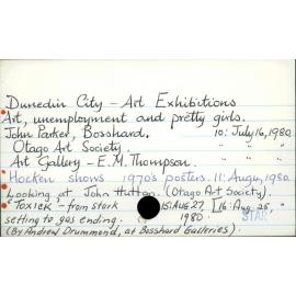 Dunedin City - Art Exhibitions