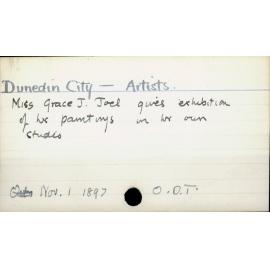 Dunedin City - Artists.