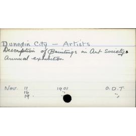 Dunedin City - Artists