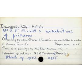 Dunedin City - Artists