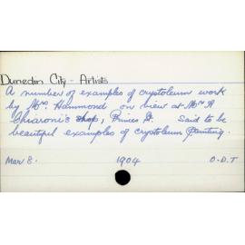 Dunedin City - Artists