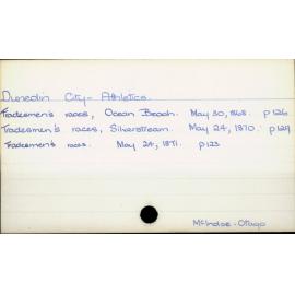 Dunedin City - Athletics