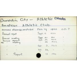 Dunedin City - Athletics 