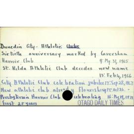 Dunedin City - Athletics