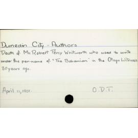 Dunedin City - Authors