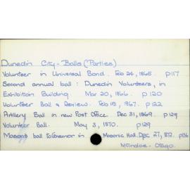 Dunedin City - Balls (Parties)