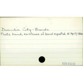 Dunedin City - Bands
