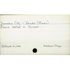 Dunedin City - Bands (Music)