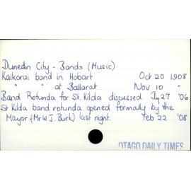 Dunedin City - Bands (Music)