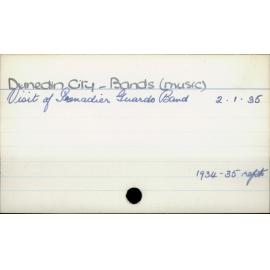 Dunedin City - Bands (music)