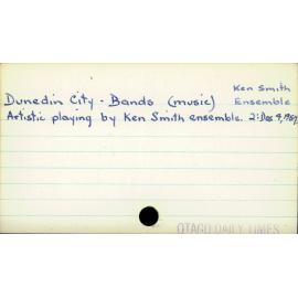 Dunedin City - Bands (music) - Ken Smith Ensemble