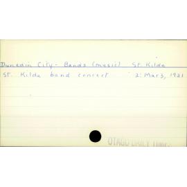 Dunedin City - Bands (music)  St.Kilda