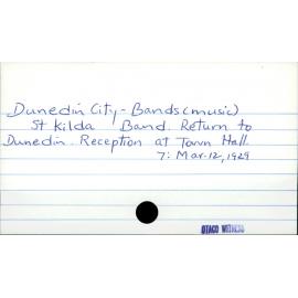 Dunedin City - Bands (music)