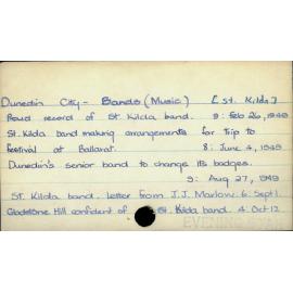 Dunedin City - Bands (Music)  [St Kilda]