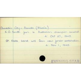 Dunedin City - Bands (Music)