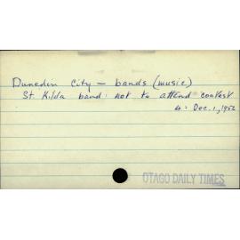 Dunedin City - bands (music)