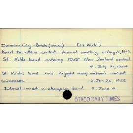 Dunedin City - Bands (music) [St.Kilda]