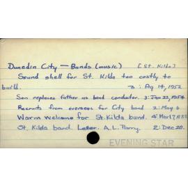 Dunedin City - Bands (music)  [St. Kilda]