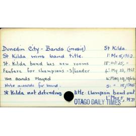 Dunedin City - Bands (music)