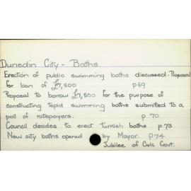 Dunedin City - Baths