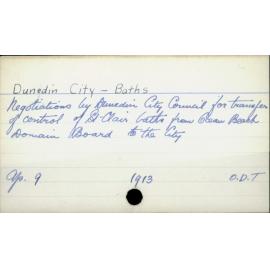 Dunedin City - Baths