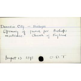 Dunedin City - Bishops