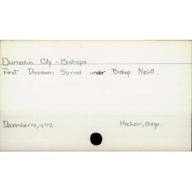 Dunedin City - Bishops