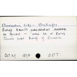 Dunedin City - Bishops