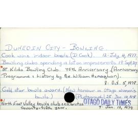Dunedin City - Bowling 