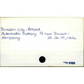 Dunedin City- Bread