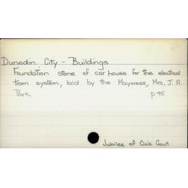 Dunedin City - Buildings