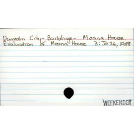 Dunedin City - Buildings - Moana House
